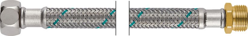 Neoperl Neoflex Panzerschlauch IG x AG, KIWA, 3/8" x 3/8" 20 cm, DN 8, Farbe silberfarben Bild 1