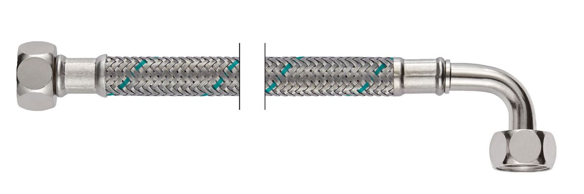 Neoperl NEOFLEx Panzerschlauch IG x IG gebogen, 3/8" x 3/8" 30 cm, DN 8 Bild 2
