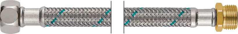 Neoperl Neoflex Panzerschlauch IG x AG, KIWA, 3/8" x 3/8" 20 cm, DN 8, Farbe silberfarben Bild 2