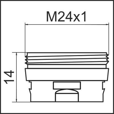 Neoperl Adapter, für Snap Strahlregler Messing, M24 x 1 SS, 14 mm, Farbe silberfarben Bild 3