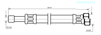 Neoperl NEOFLEX Panzerschlauch DN 8 Rohrstutzen x IG, 10 mm x 3/8", 30 cm Bild 3