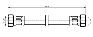 Neoperl NEOFLEX Panzerschlauch IG x IG, 3/8" x 3/8", 30 cm, DN 8 Bild 3