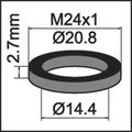 Neoperl Gummidichtung zu Innenteil zu 10 Stk, M24, 15 x 21.3 x 2.8 mm Bild 3