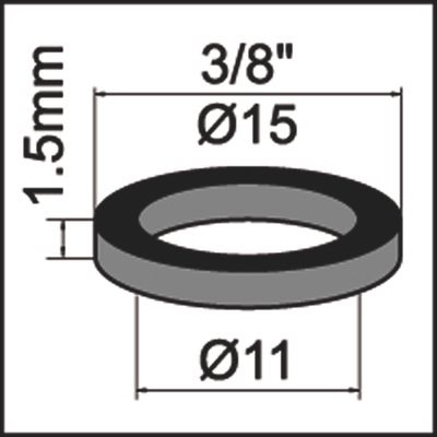 Neoperl Gummidichtung zu Innenteil 3/8"/M16, 11 x 15 x 1.5 mm Bild 3