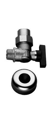 Bosch / Junkers Wartungshahn Nr. 768, 1" Eckform, mit Rosette Bild 3