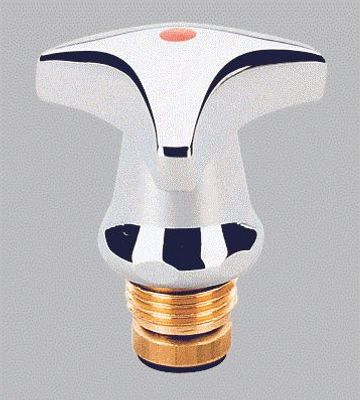 Grohe Oberteil 1/2", mit Trecorn-Griff warm, Farbe silberfarben Bild 2