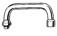 Grohe U-Auslauf Ausladung 301 mm, für Küchen-Wandbatterien, 1/2'', Farbe silberfarben Bild 2