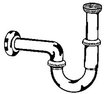 Hansgrohe Standard Röhrensifon, DN 32, Farbe chrom Bild 2