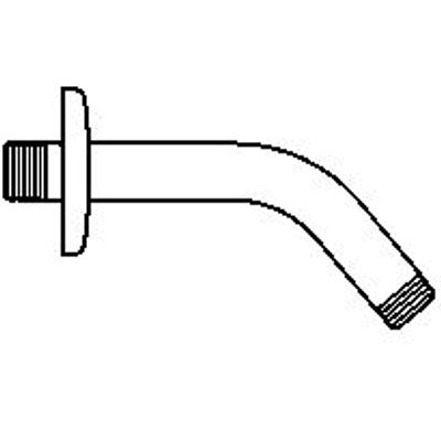 Hansgrohe Brausearm, 230 mm Ausladung 67 Grad, ohne Kugelgelenk, 241 mm, Farbe chrom Bild 2
