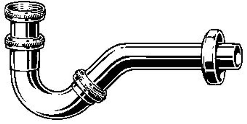 Schmidt Röhrensifon, für Bidet 1 1/4" verchromt, Farbe chrom Bild 2