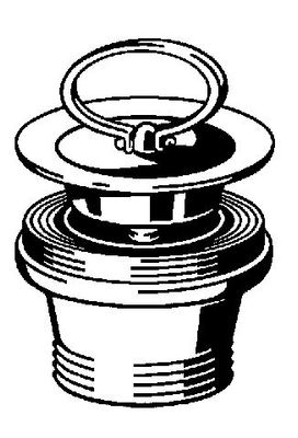 Sanit Spülenventil 1 1/2", mit Stopfen 45.5 mm, mit Schlüsselringe chromnickelstahl, 45 mm, Farbe chrom Bild 3