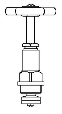 Schloesser Oberteil, mit Handrad 2 1/2", für Schraegsitzventile, Material Messing Bild 3