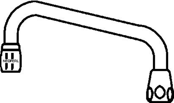 Neoperl Universal C-Auslauf, mit Strahlregler /, 3/4" 200 mm, Farbe silberfarben Bild 3